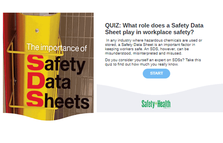 Test your knowledge of Safety Data Sheets | Safety+Health