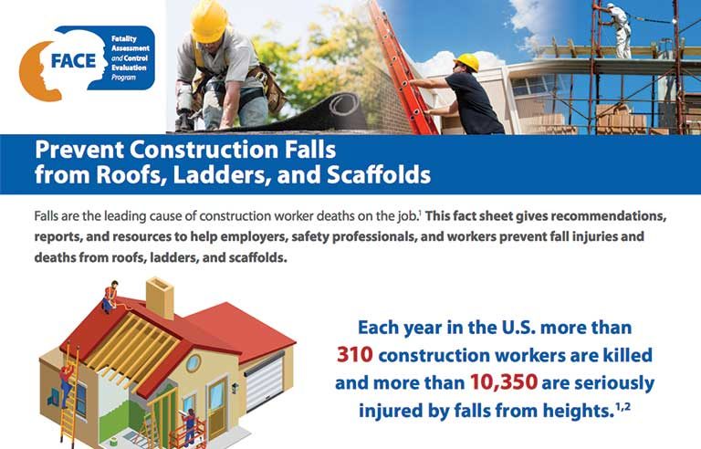 Preventing falls in construction: NIOSH issues fact sheet