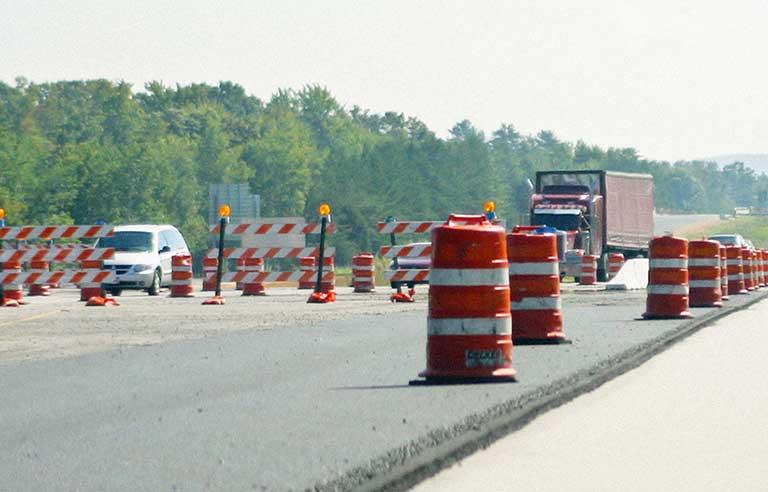 Open road construction