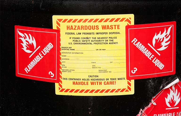 Hazardous waste label