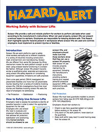 OSHA updates hazard alert on scissor lifts | 2016-02-09 | Safety+Health